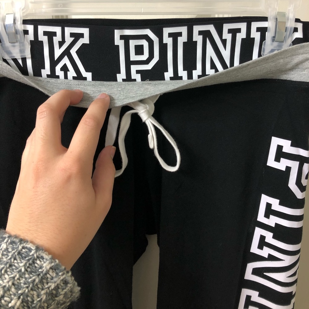 PINK Nation Black/Gray Jogger-Style Leggings